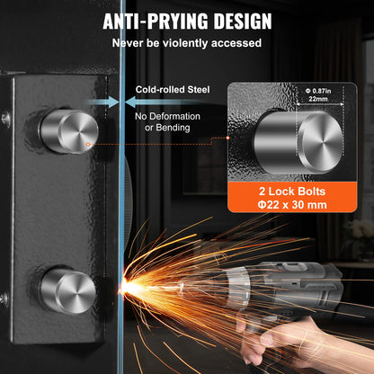 Tall Hidden Wall Safe With Digital Keypad Security.