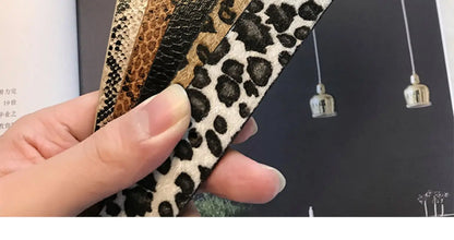 Hot Sale New Fashion Customized PU Leather Leopard Snake Print Slim Belt For Women