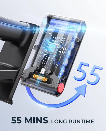 450W Cordless Vacuum Touch Screen And Detachable Battery.