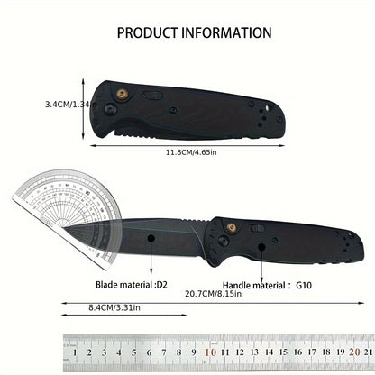 BM 4300 Folding Knife G10 Handle Wilderness Exploration, Hunting, Camp Survival, Ergonomic Handle, EDC Multi-functional Knives