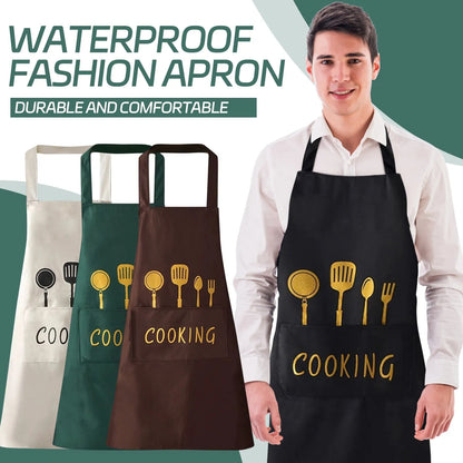 Fashion Cute Printed Apron Unisex Kitchen Cooking Apron Suitable For Cleaning Gardening Handmade Kitchen Cooking