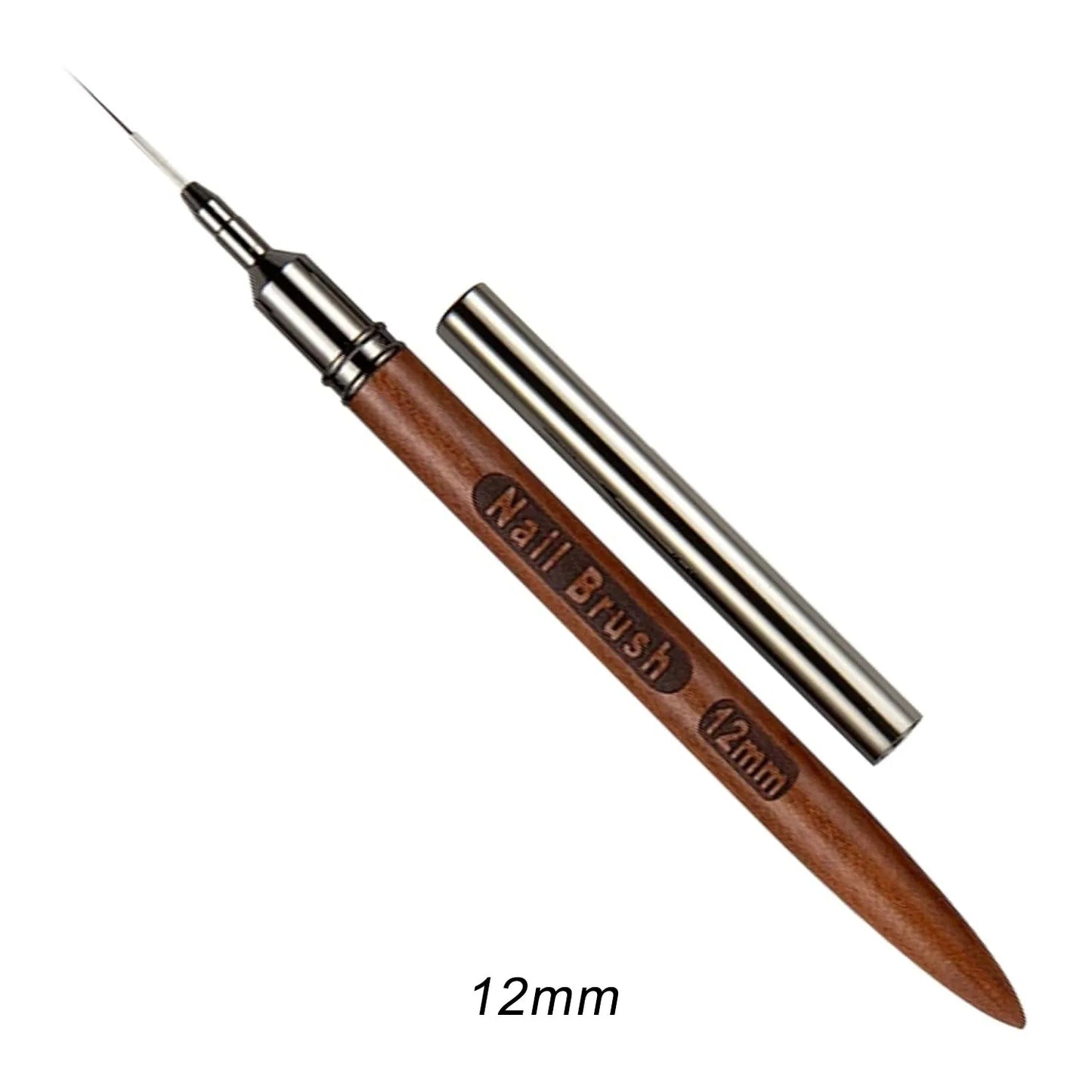 Wooden Nail Art Brushes, Nail Art Liner Brush for Thin Details, Fine Drawing Liner Brush UV Gel Polish Painting Nail Design Tool
