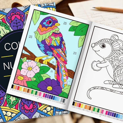 Color by Number for Adults Coloring Book 32 Pages Floral Mandala Design Stress Relief Relaxation Therapy Activity Book