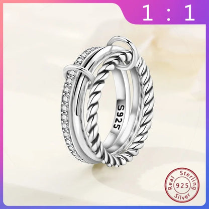 Closed Sterling Silver S925 Ring (Simple Design) – Original Women’s Jewelry for Finger