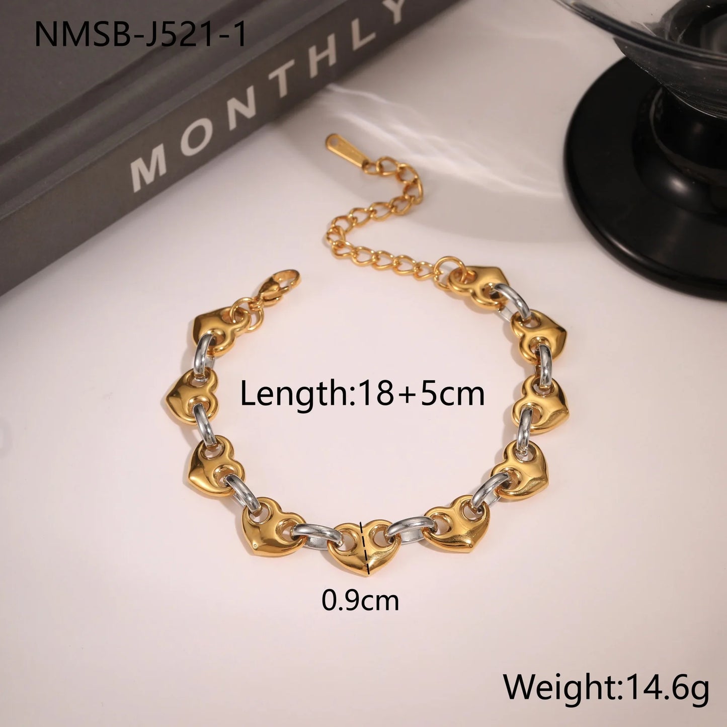 Autumn New Product Love Pig Nose Buckle Bracelet Women's European and American Fashion Light Luxury