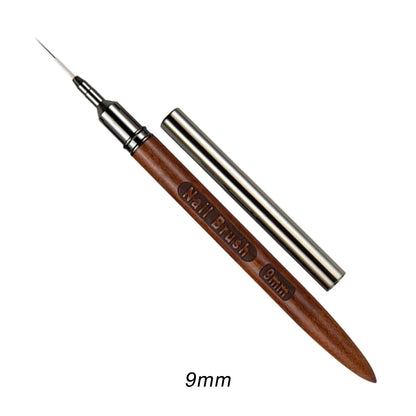Wooden Nail Art Brushes, Nail Art Liner Brush for Thin Details, Fine Drawing Liner Brush UV Gel Polish Painting Nail Design Tool