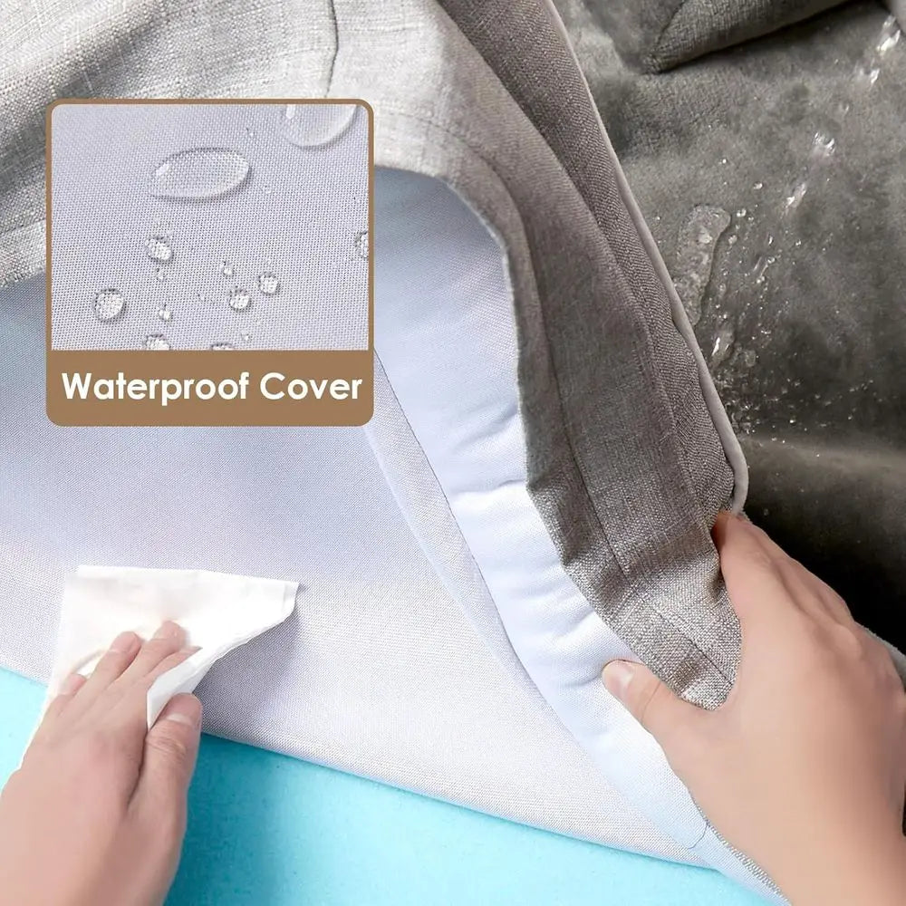 Orthopedic waterproof XL dog bed with bolstered sides.