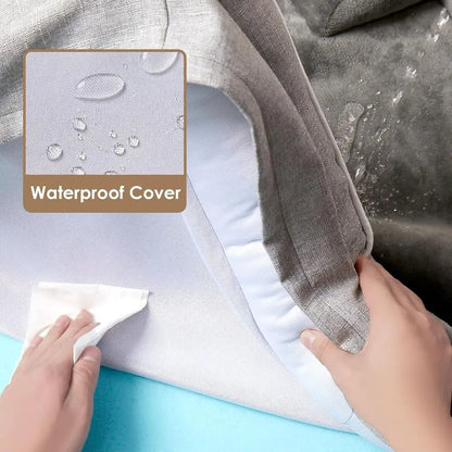 Orthopedic waterproof XL dog bed with bolstered sides.
