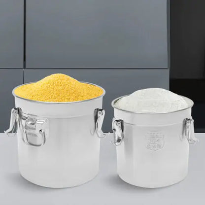 21L/33L Airtight Rice Bucket Canister Food Storage Container 304 Stainless Steel