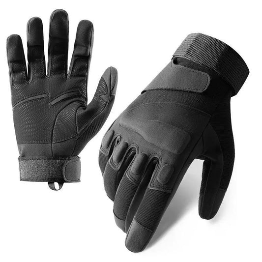 Men's winter tactical gloves — rubber shell, touchscreen, insulated