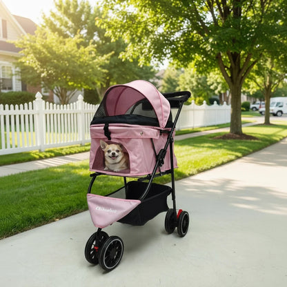 Portable foldable pet stroller