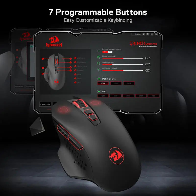 Redragon M656 wireless gaming mouse, 4000 DPI