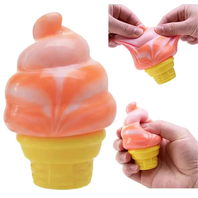 Cube Sensory Squeeze Toy Ice Cream Color Squishy Stress Relief Fidget Toys Children Adults Collectable