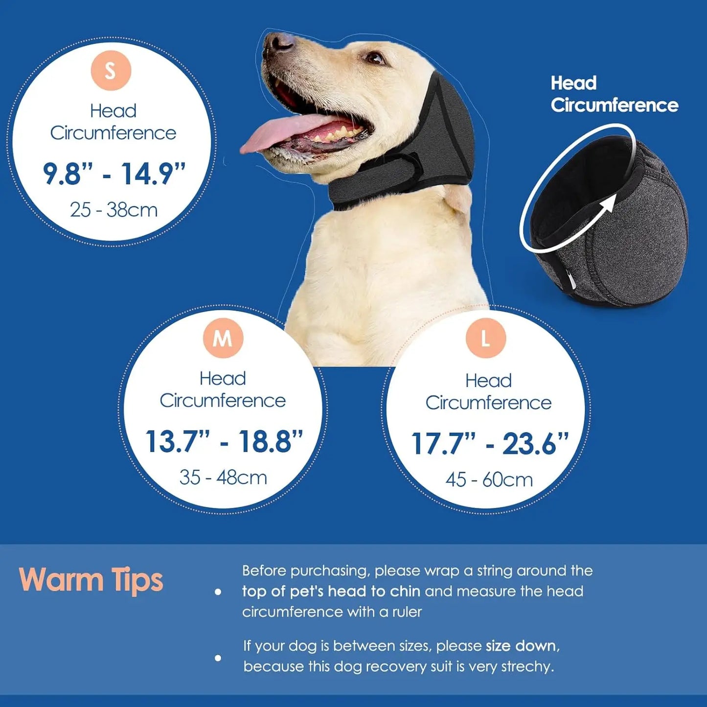 Calming dog ear‑muff hood for noise protection