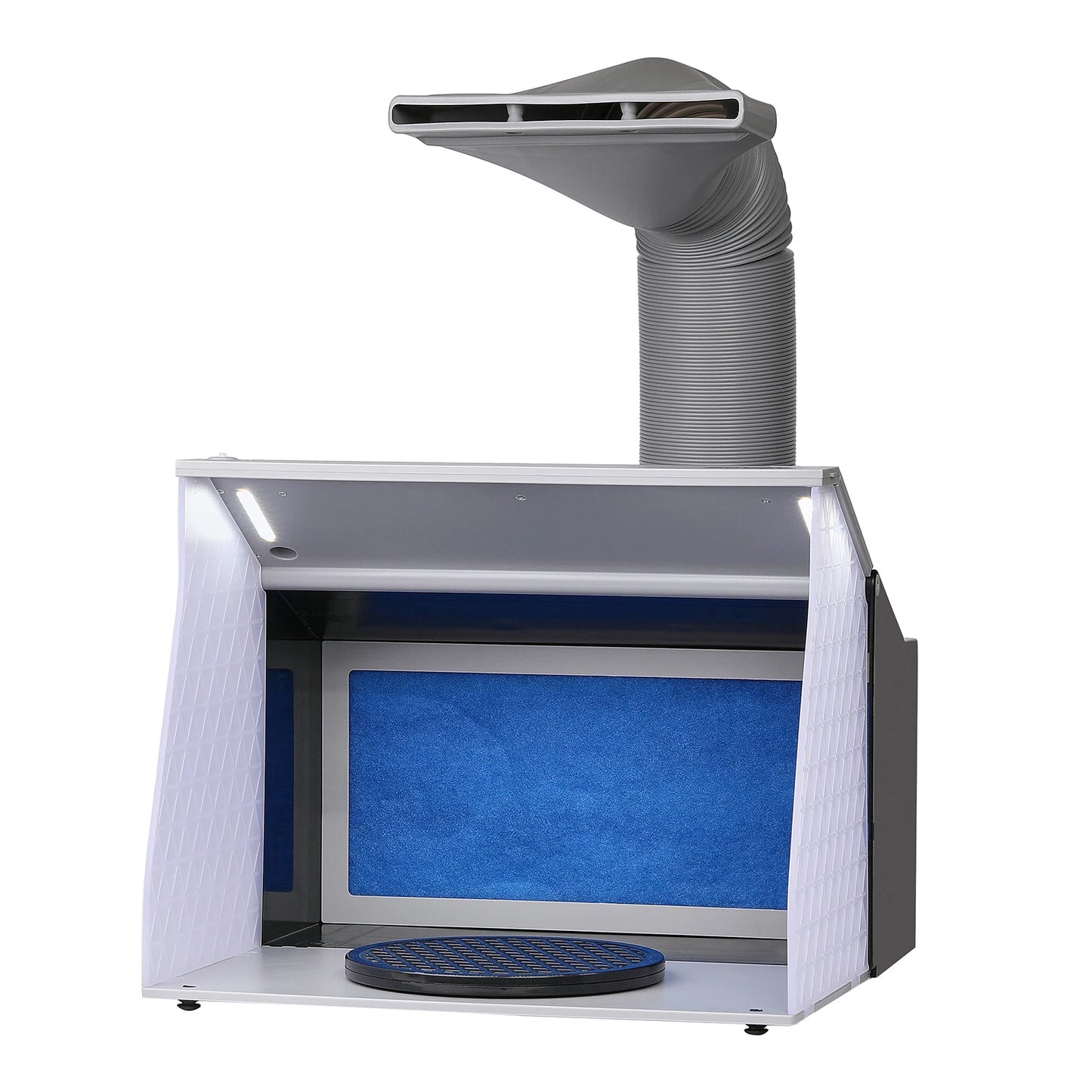 Airbrush Spray Booth Portable Hobby Airbrush Paint Spray Booth Kit with 4 LED Light Powerful Dual Exhaust Fans