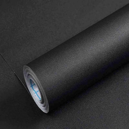 Waterproof Matte Wallpaper Black Vinyl Self-Adhesive Stickers for Wall Furniture Livingroom Contact Paper Home Decor
