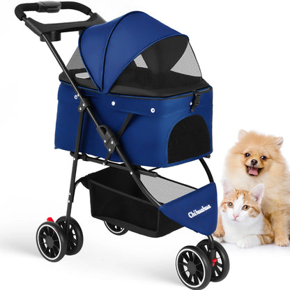 Portable foldable pet stroller