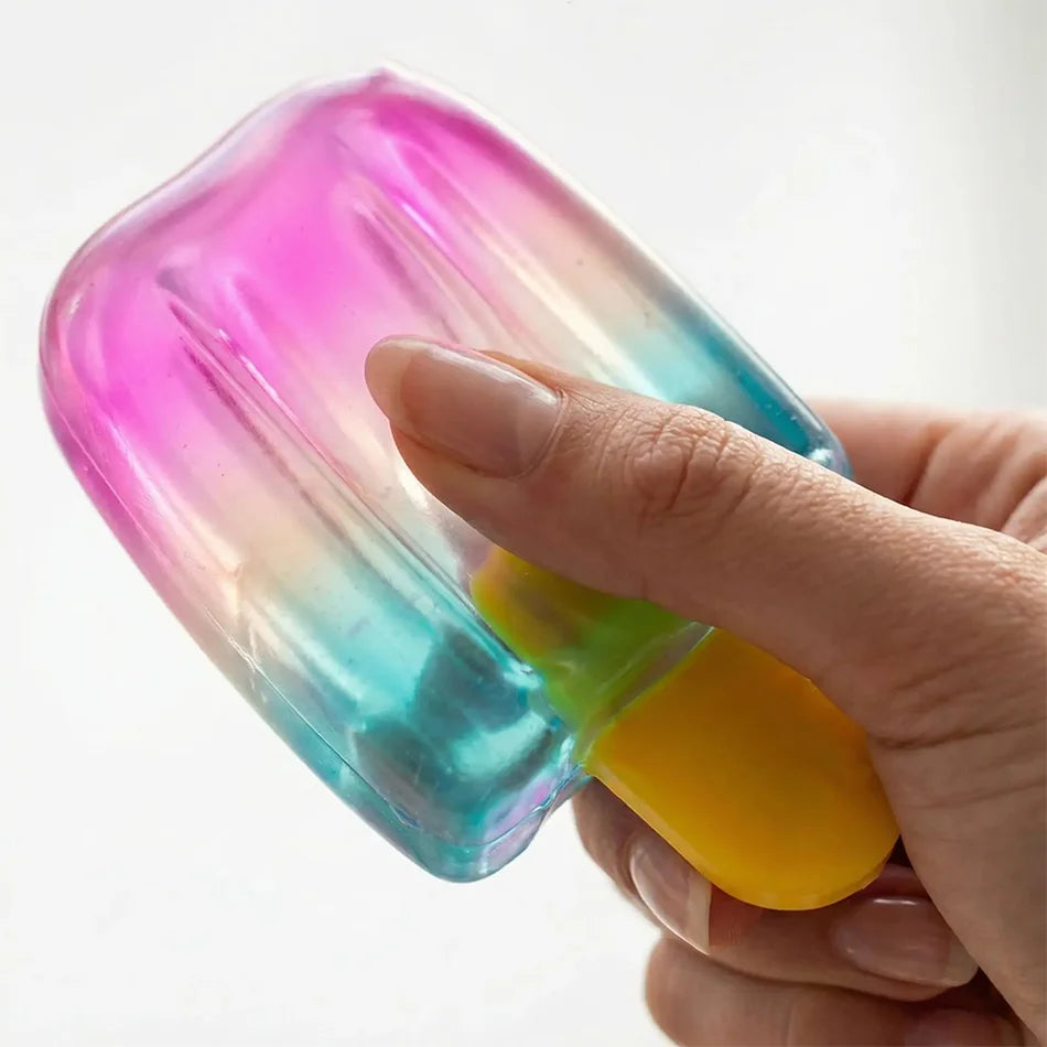 Cube Sensory Squeeze Toy Ice Cream Color Squishy Stress Relief Fidget Toys Children Adults Collectable