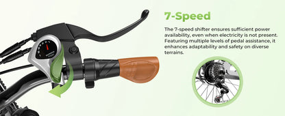 1000W Peak Electric Bike for Adults Cybervelo EK2 26" Step-Thru 14Ah Removable Battery 80Miles City Commuter Ebike