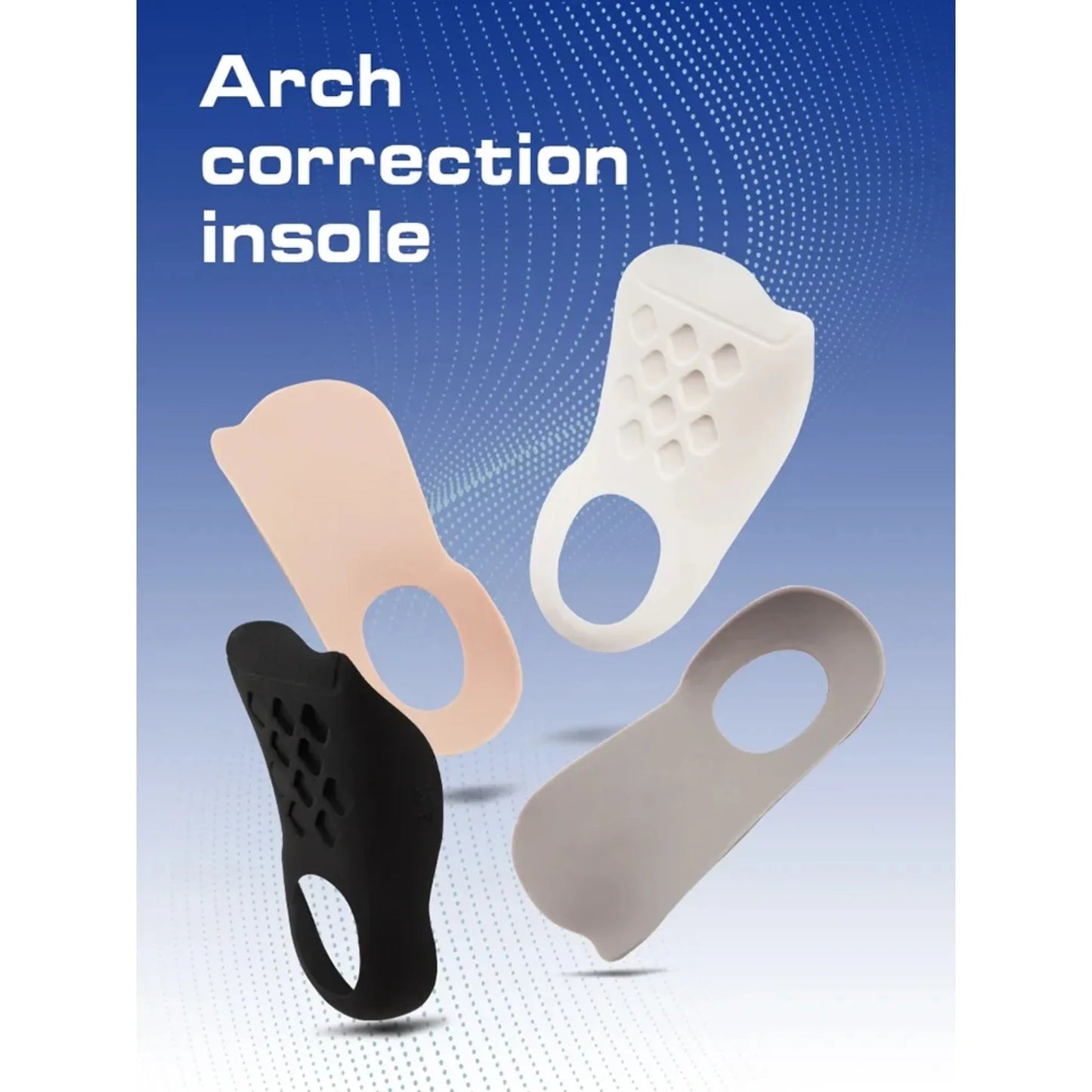 Flat Foot & O-Leg Correction Insoles | Orthopedic Arch Support Insert | Plantar Fasciitis Pain Relief | Unisex Breathable Foot C