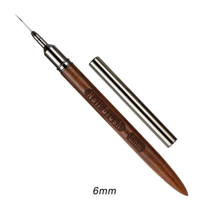 Wooden Nail Art Brushes, Nail Art Liner Brush for Thin Details, Fine Drawing Liner Brush UV Gel Polish Painting Nail Design Tool