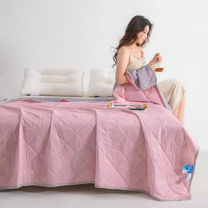 Extra Large Cooling Blanket With Smooth Hypoallergenic Airflow.