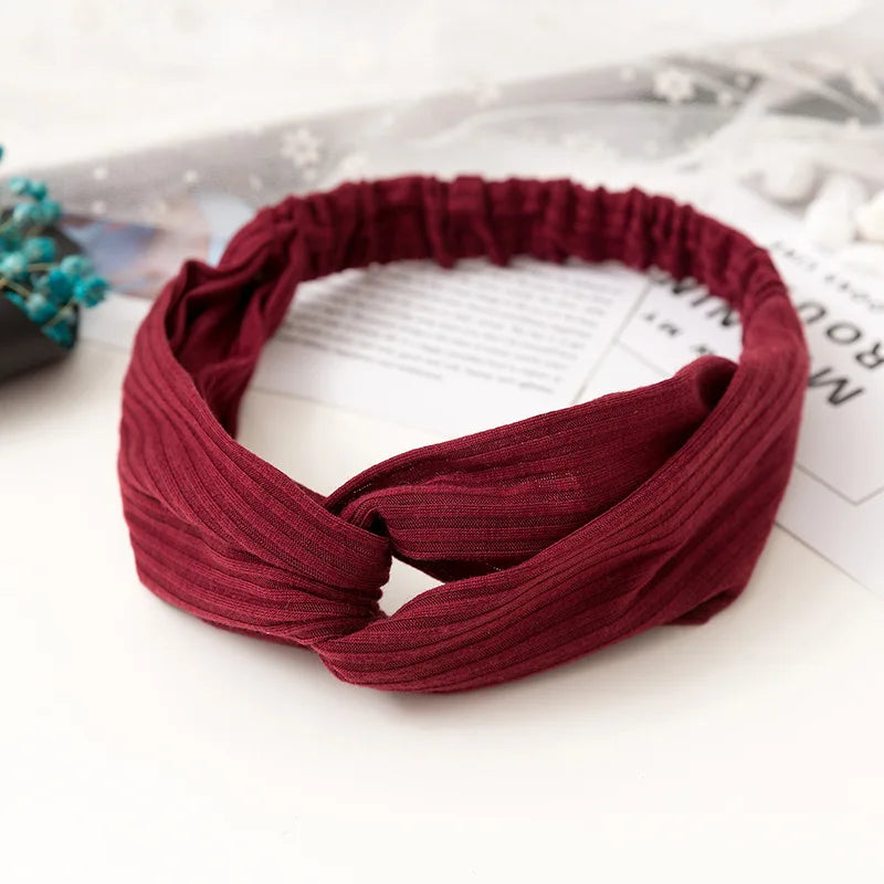 2026 New Design Fashion Women Summer Style Headbands Bohemian Girl Cross Turban Bandage Bandanas Hairbands Hair Accessories