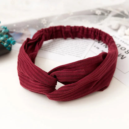 2026 New Design Fashion Women Summer Style Headbands Bohemian Girl Cross Turban Bandage Bandanas Hairbands Hair Accessories