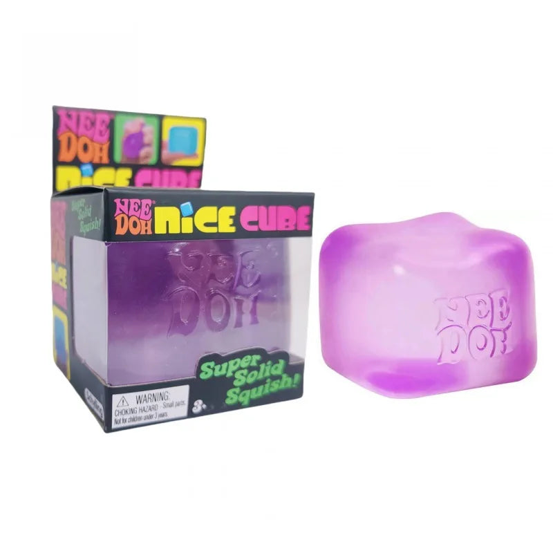 Trending Nee Doh Cube Squish Toy, Soft Sprite Squeeze Stress Relief Fidget Toy, Sensory NeeDoh for Kids & Adults