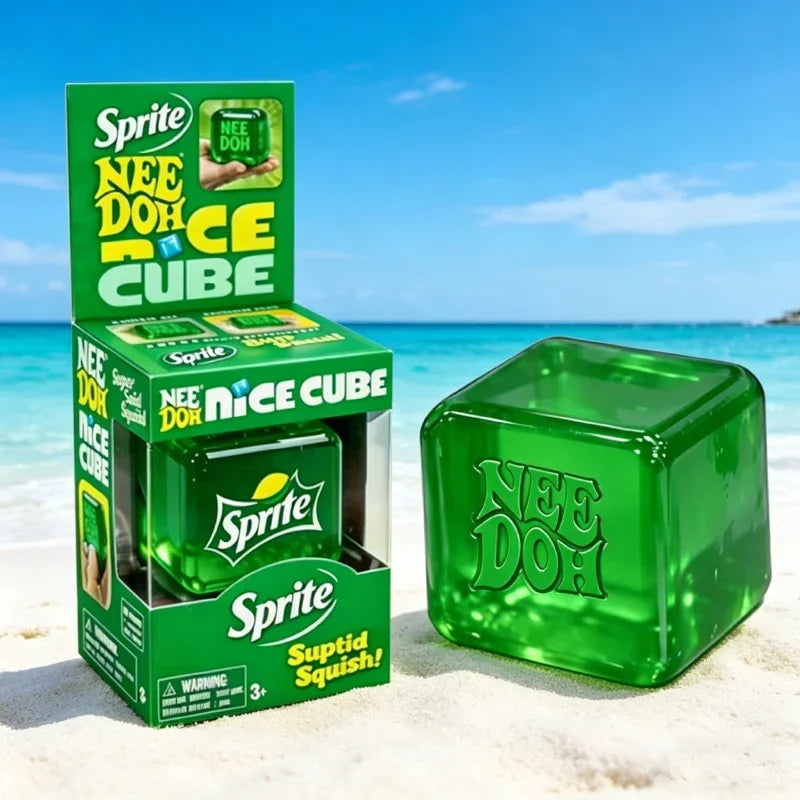 Trending Nee Doh Cube Squish Toy, Soft Sprite Squeeze Stress Relief Fidget Toy, Sensory NeeDoh for Kids & Adults