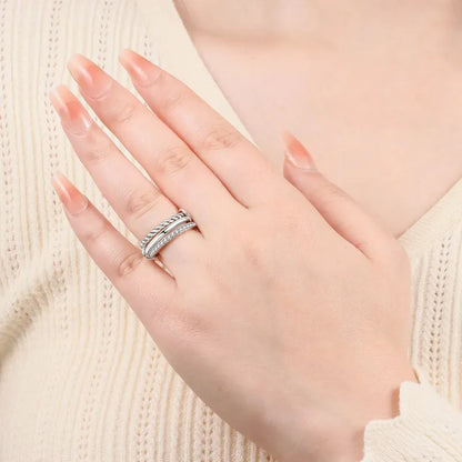 Closed Sterling Silver S925 Ring (Simple Design) – Original Women’s Jewelry for Finger