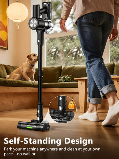 55Kpa Cordless Vacuum With Long Runtime And Anti‑Tangle.