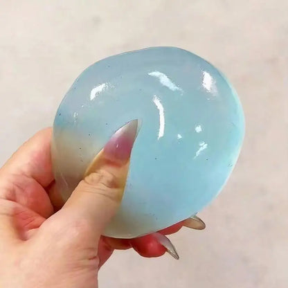 Plush Slow-Return Coconut Oil Handmade Squeeze Ball,Decompression Squeeze,6cm Round Malt Stress Relief Toy,Parties, Birthdays