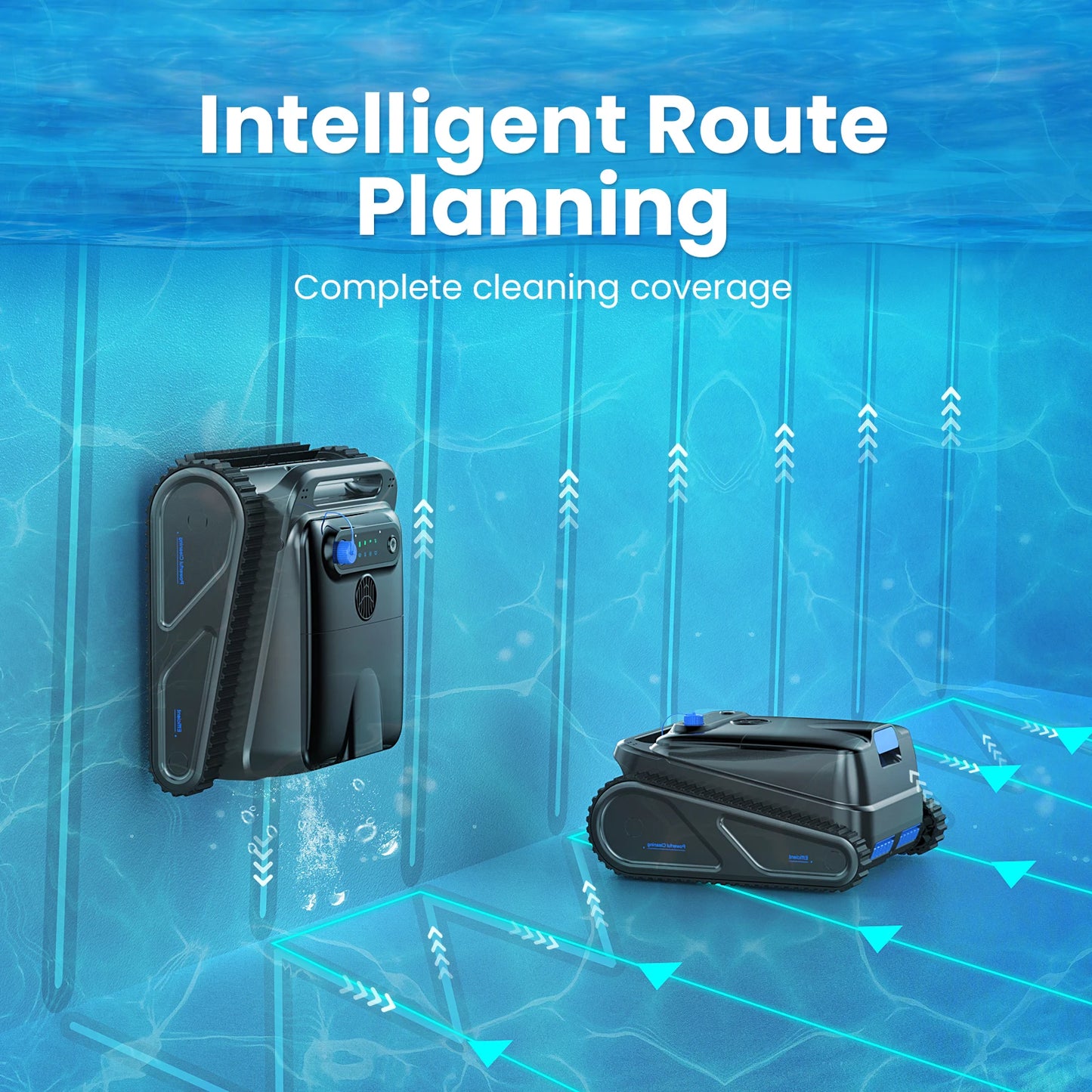 Upgraded Cordless Pool Robot With Powerful Four‑Motor Cleaning.