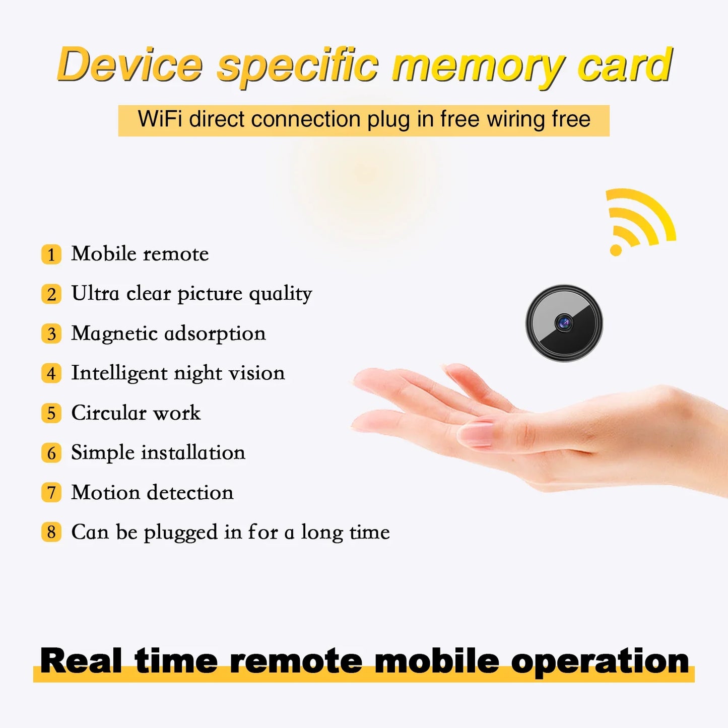 R27  Wireless camera High Definition Sports Mini Cam Portable Handheld Multi Scene Shooting Home Outdoor Recorder