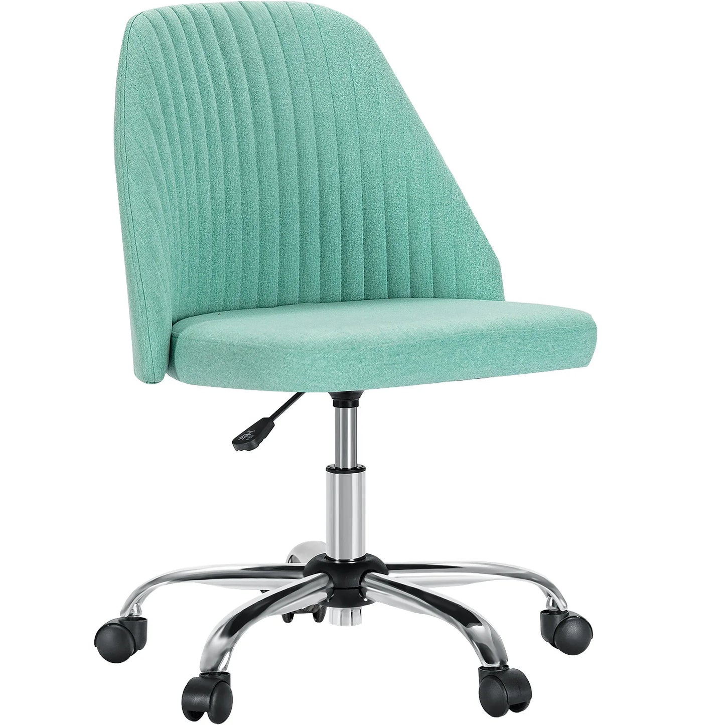 JHK Armless Small Desk Office Chair Cute Vanity Swivel Chair