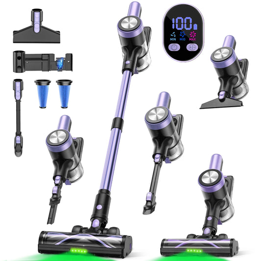 55Kpa Cordless Vacuum With Long Runtime And Anti‑Tangle.