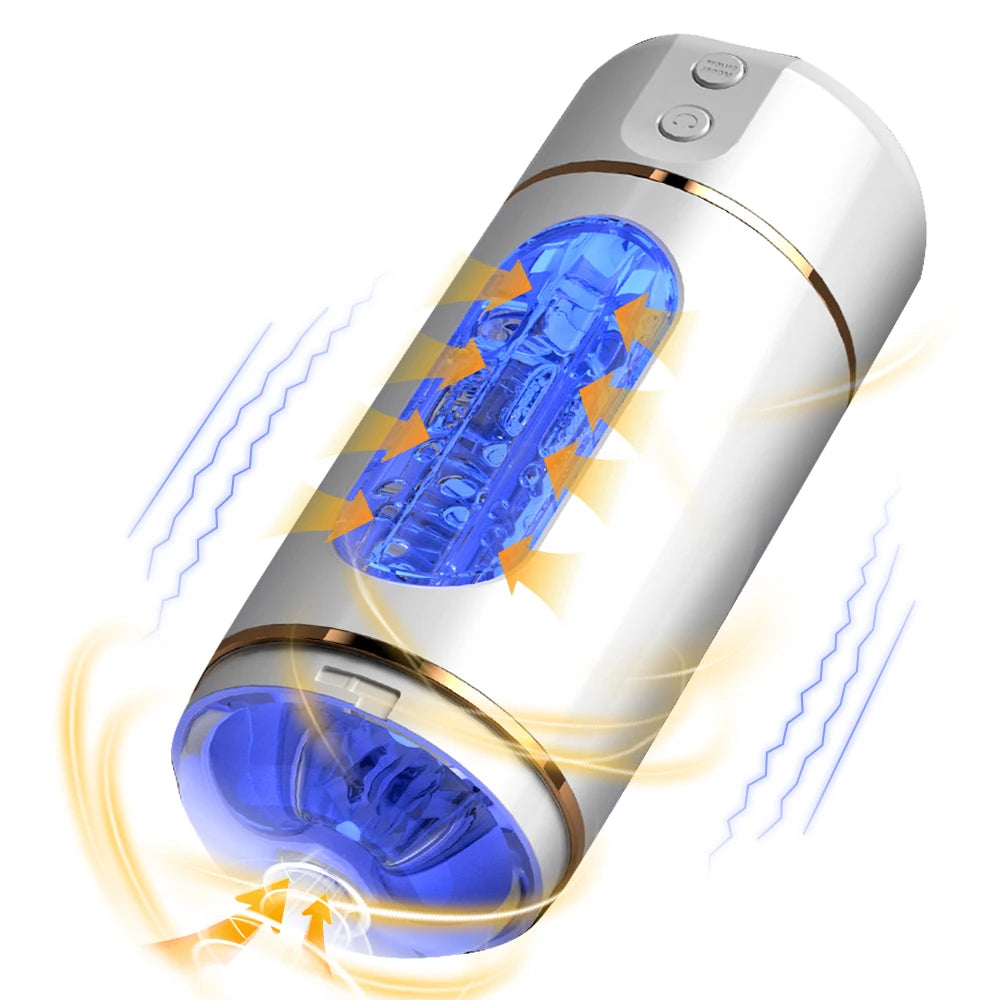 Automatic male personal massager with adjustable vibration modes.