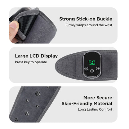 Heated Wrist & Foot Massager for Carpal Tunnel, Cordless Hand Wrist Brace with 5 Heat & 3 Vibration Modes, Arthritis Pain Relief