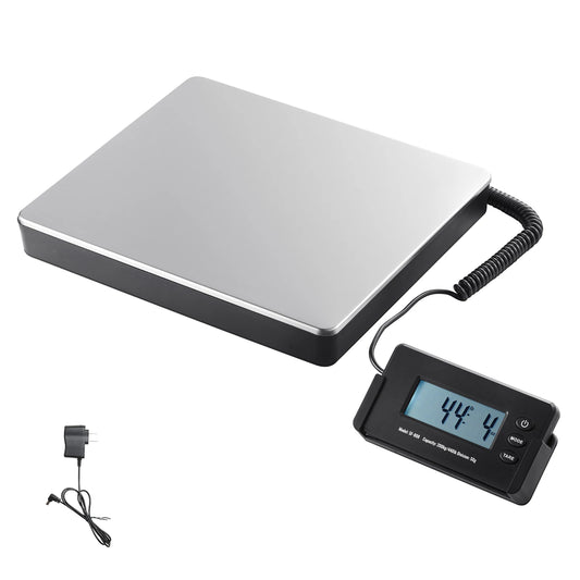 Portable 440lb digital shipping scale with timer.