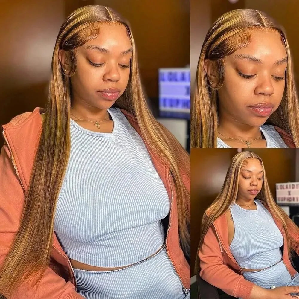 4/27 Highlight 13x6 Hd Lace Front Wigs Human Hair Wig 250 Density 40 44 Inch 13x4 Straight Lace Frontal Human Hair Wig For Women
