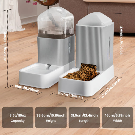 26 New Model Automatic Cat Feeder Dog Bowl Pet Bowl Cat Dish 2-in-1 Water Dispenser Cat Bowl Pet Supplies