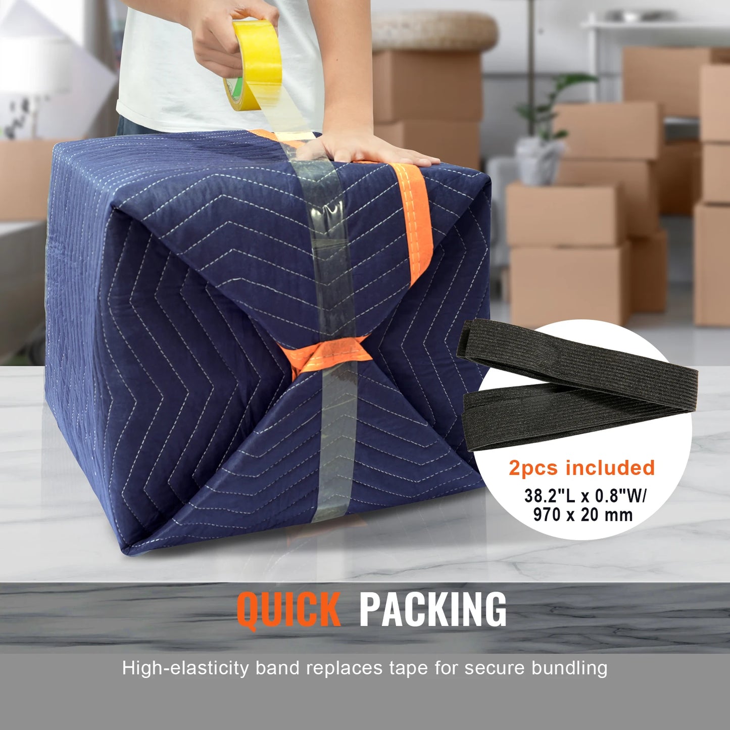 Heavy Duty Moving Blankets Protect Furniture And Appliances.