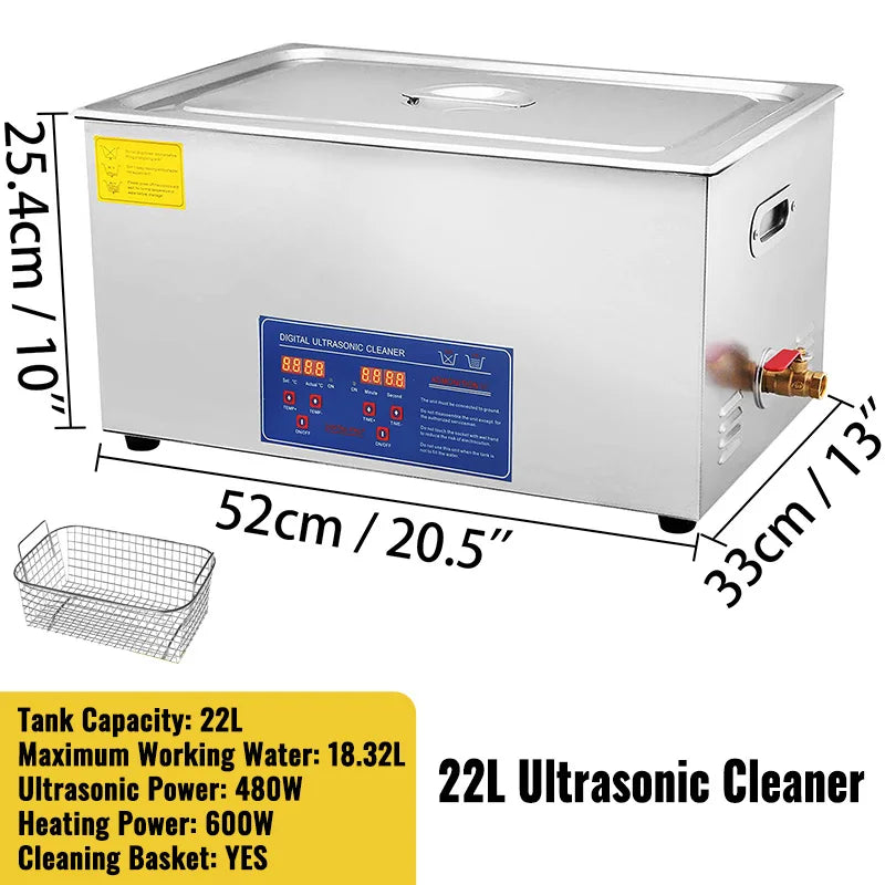 1.3L 2L 3L 6L 10L 15L 22L 30L Ultrasonic Cleaner Lave-Dishes Portable Washing Machine Ultrasound Home Clean Appliances