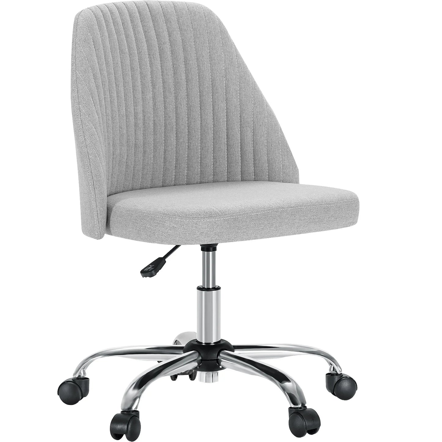 JHK Armless Small Desk Office Chair Cute Vanity Swivel Chair