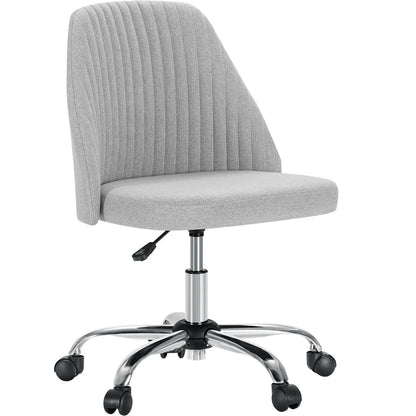JHK Armless Small Desk Office Chair Cute Vanity Swivel Chair