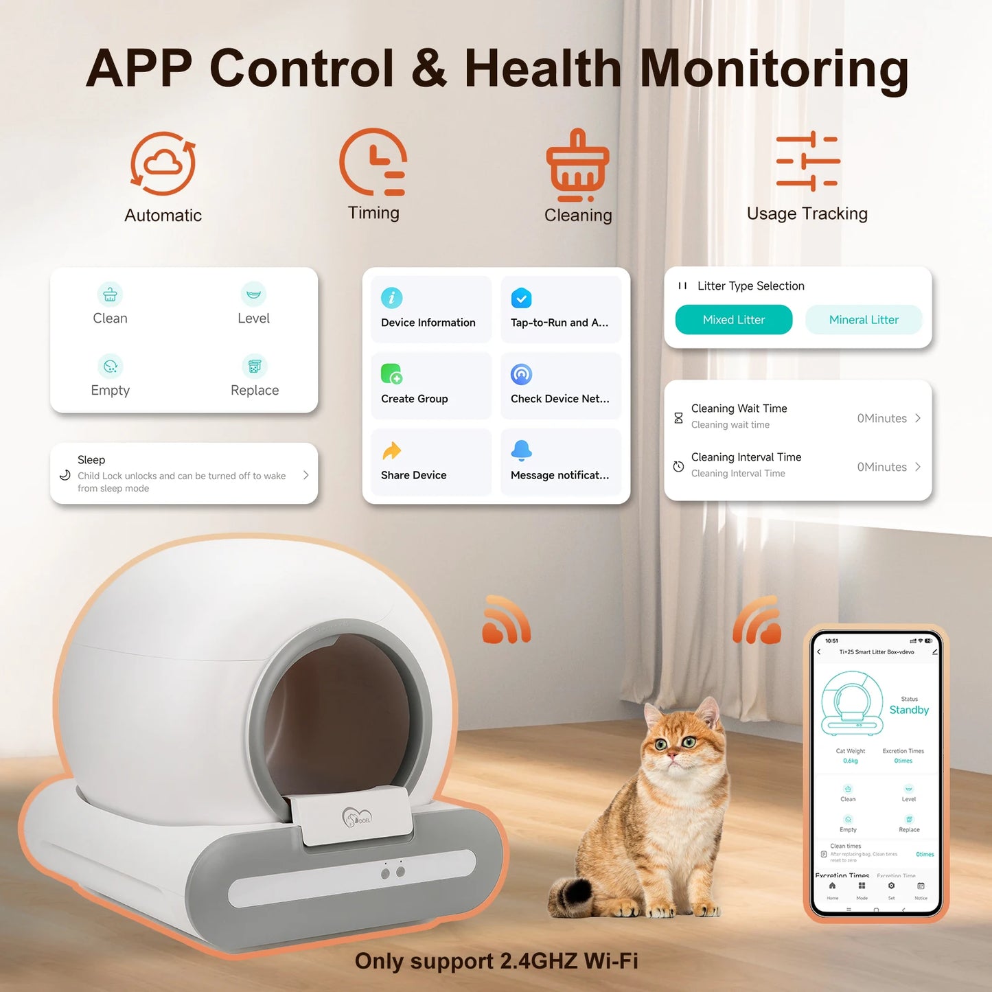 Smart Self-Cleaning Litter Box