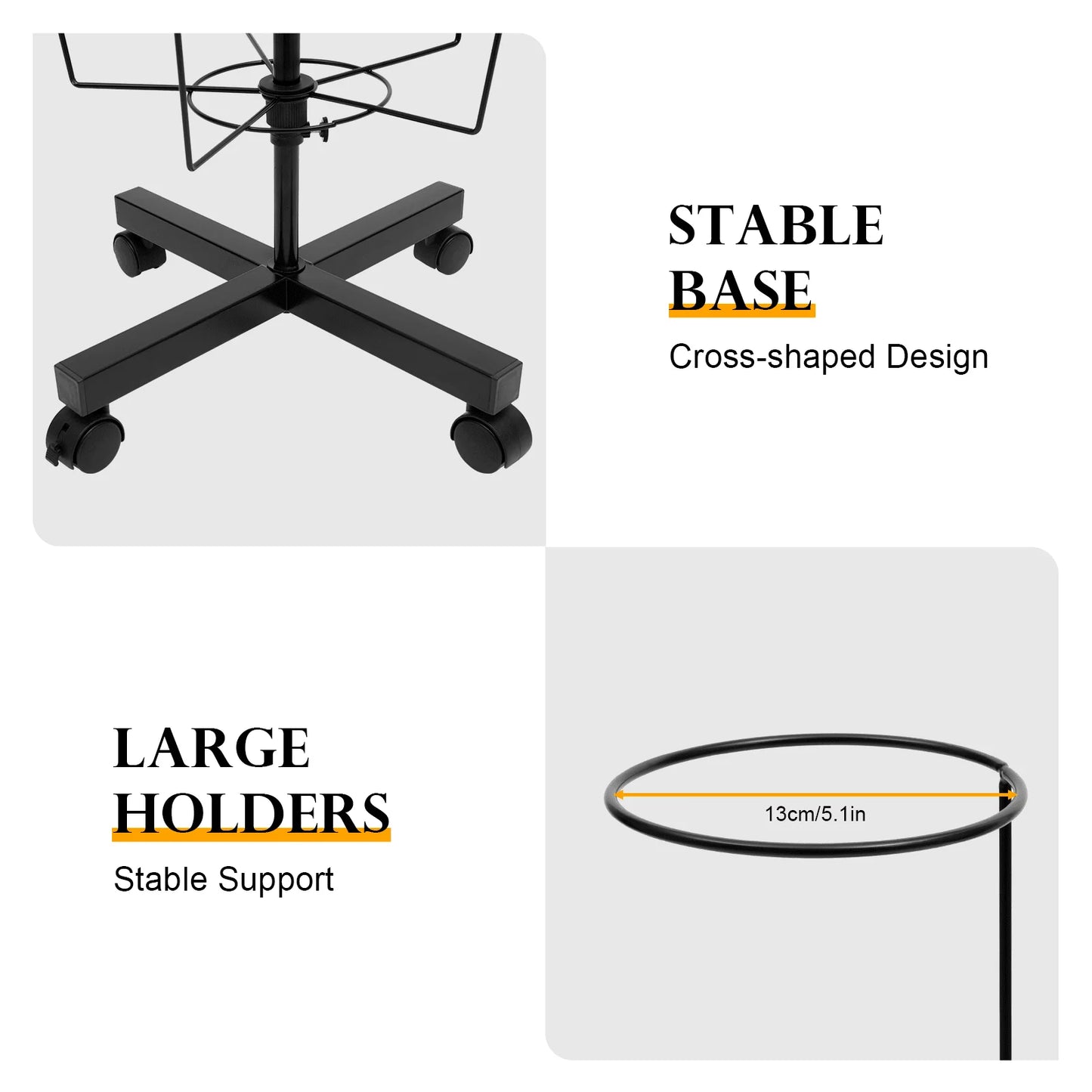 7 Layers 35 Hooks Rotating Stand Hat Rack Hat Display Spin Rack Stand Hanger,Spring,Minimalist,Summer Tops Coat Rack