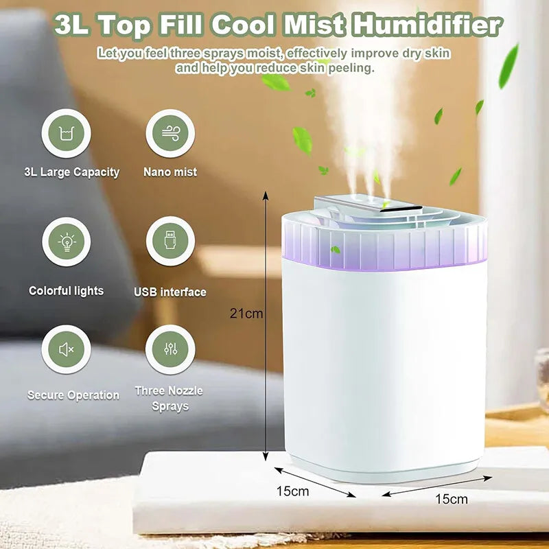 Ultrasonic Cool Mist Humidifier For Large Rooms.