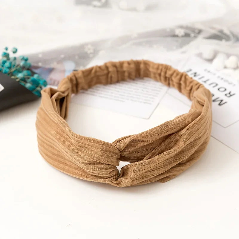 2026 New Design Fashion Women Summer Style Headbands Bohemian Girl Cross Turban Bandage Bandanas Hairbands Hair Accessories